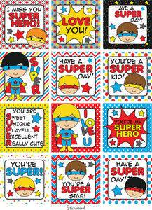 Lunchbox Stickers - Super Hero - Boys
