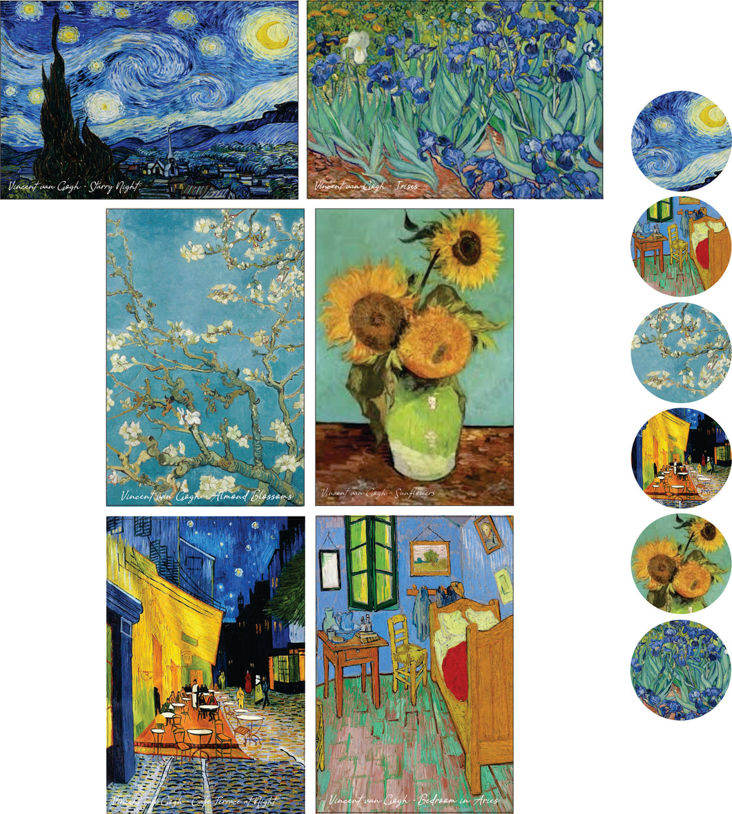 Van Gogh themed postcards