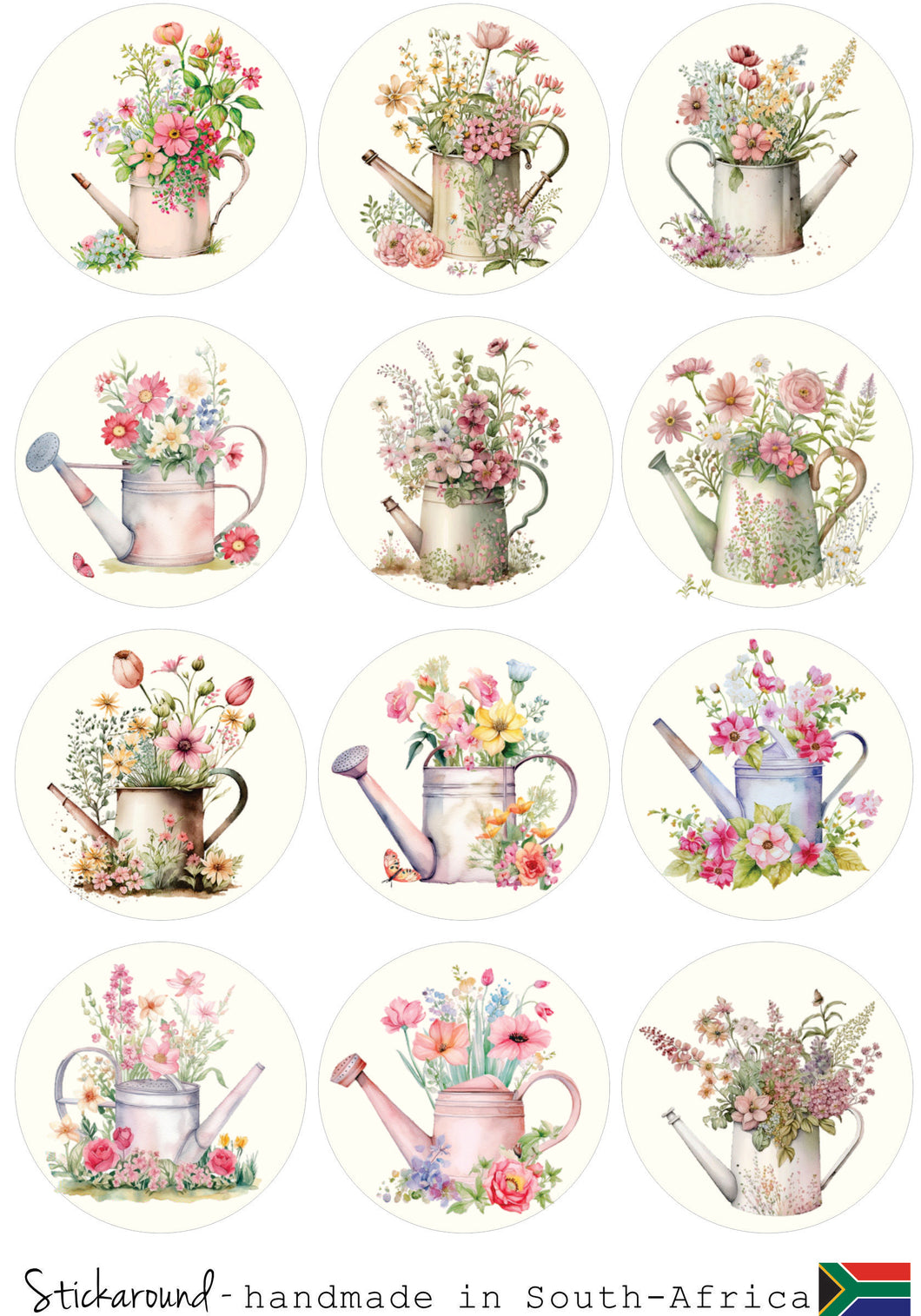 Watering Cans with Flowers