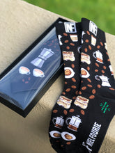 Load image into Gallery viewer, Coffee themed neck tie
