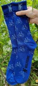 Small Bicycle Blue Socks