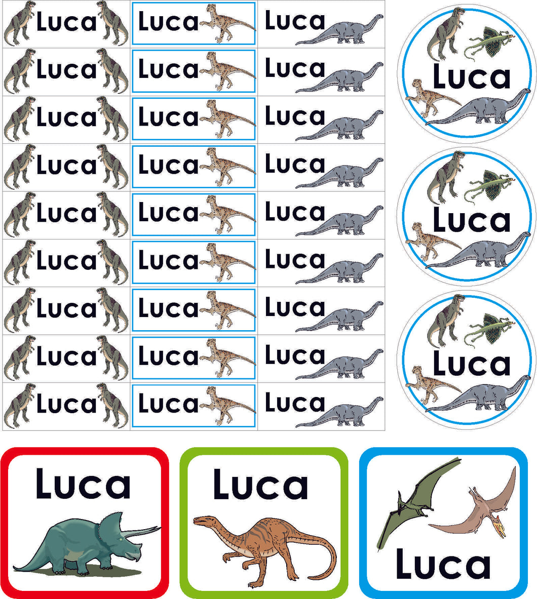 Name Sticker: Dinosaurs