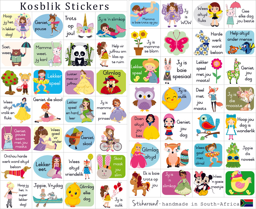 Lunchbox Stickers - Girl