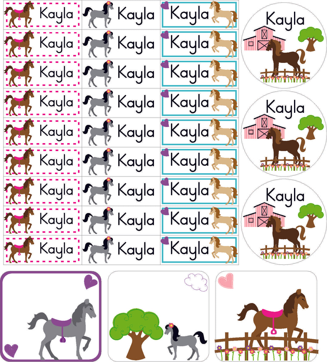 Name Sticker: Horses