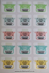 Vintage Typewriter Stickers