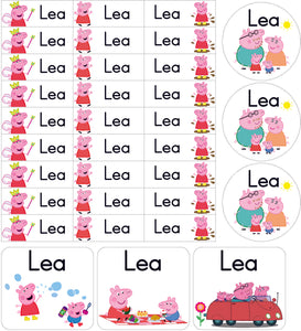 Name Sticker: Peppa Pig