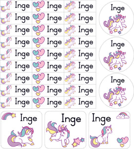 Name Sticker: Unicorns