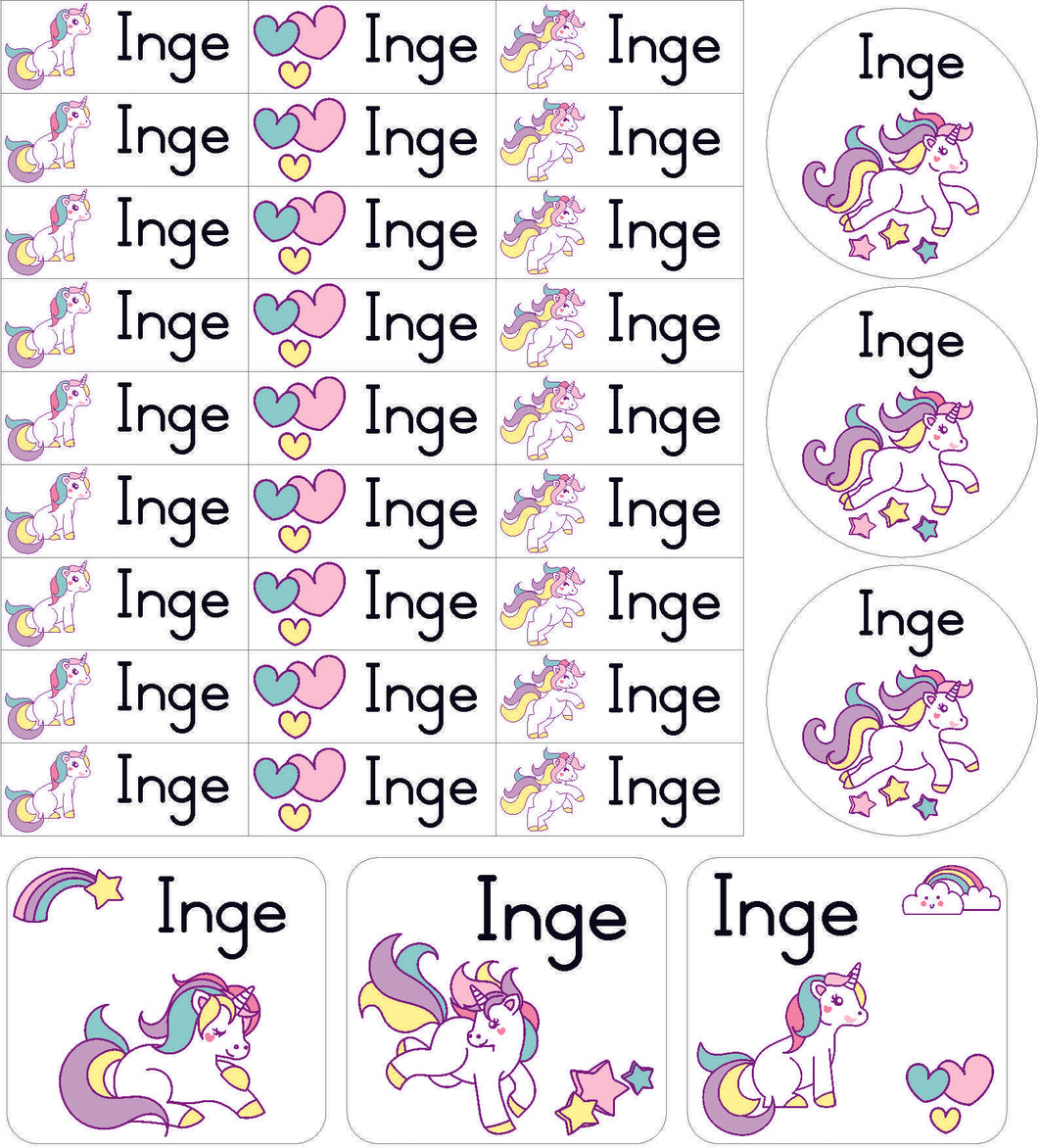 Name Sticker: Unicorns