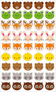 Woodland Animal Faces - Teacher Stickers