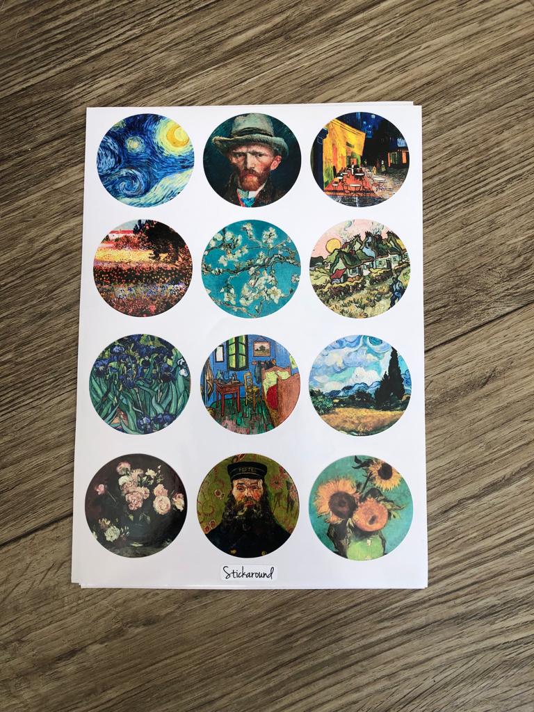 Van Gogh circle stickers 2
